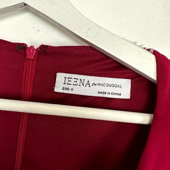 MAC DUGGAL Long Sleeve Jersey Evening Gown in Berry Size US 6 - Picture 5 of 10